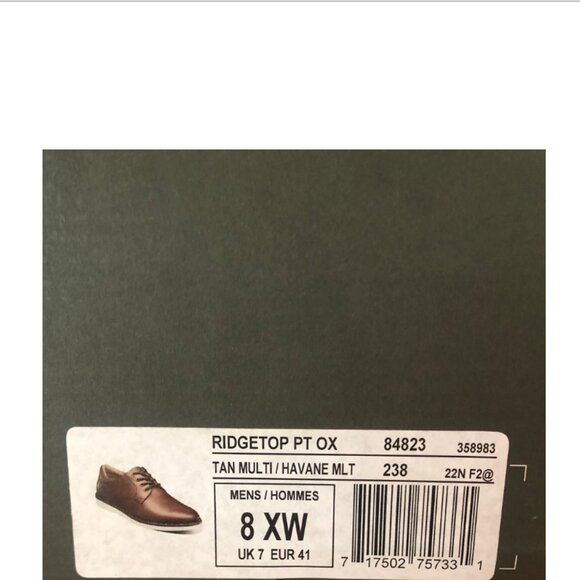 NWT:  Nunn Bush RIDGETOP Tan Multi Plain Toe Oxfords - Size 8 - Extra Wide - Picture 4 of 4